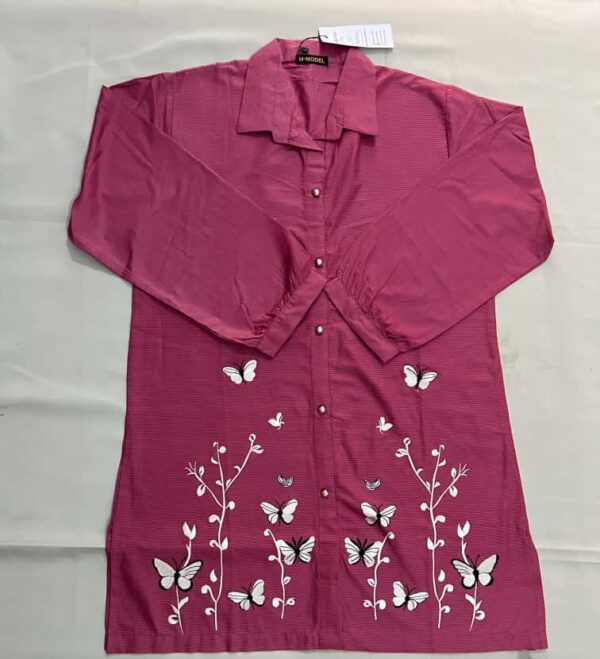 women cotton embroidered shirt
