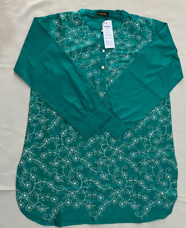 women cotton embroidered shirt only