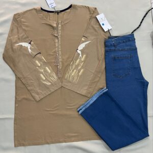 Denim suit