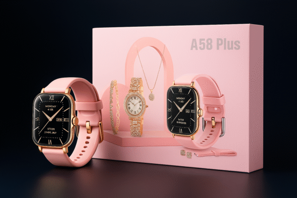 A58 Plus Smartwatch Elegant Pink Edition